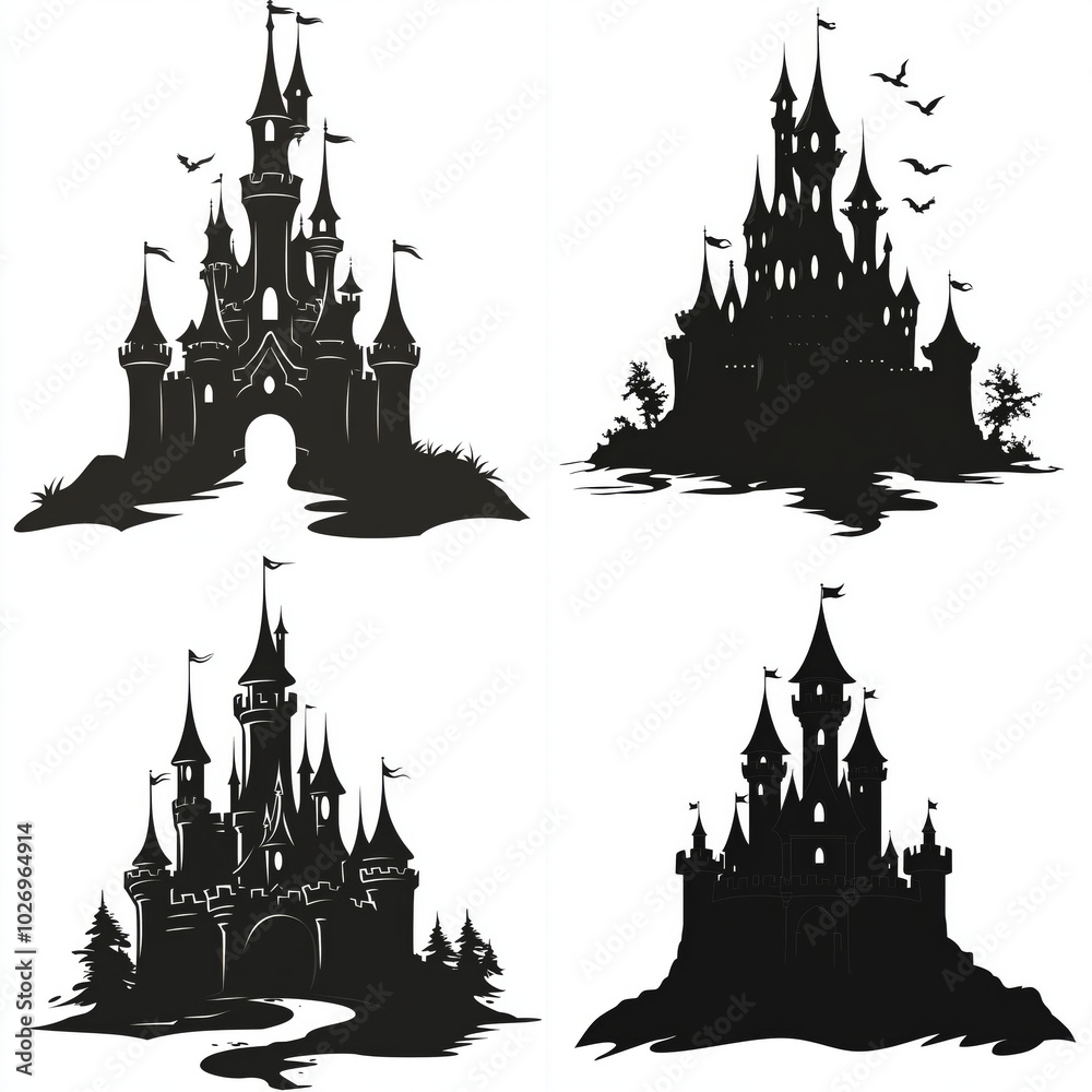 Fototapeta premium Magical castle vector