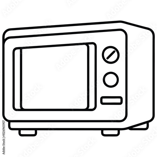 microwave design logo icon concept illustration silhouette 