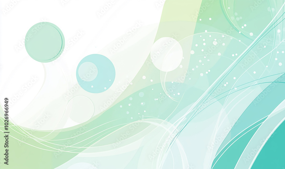 Abstract background with green and blue colors, wavy lines and circles. Abstract background with green and blue colors, wavy lines and circles.