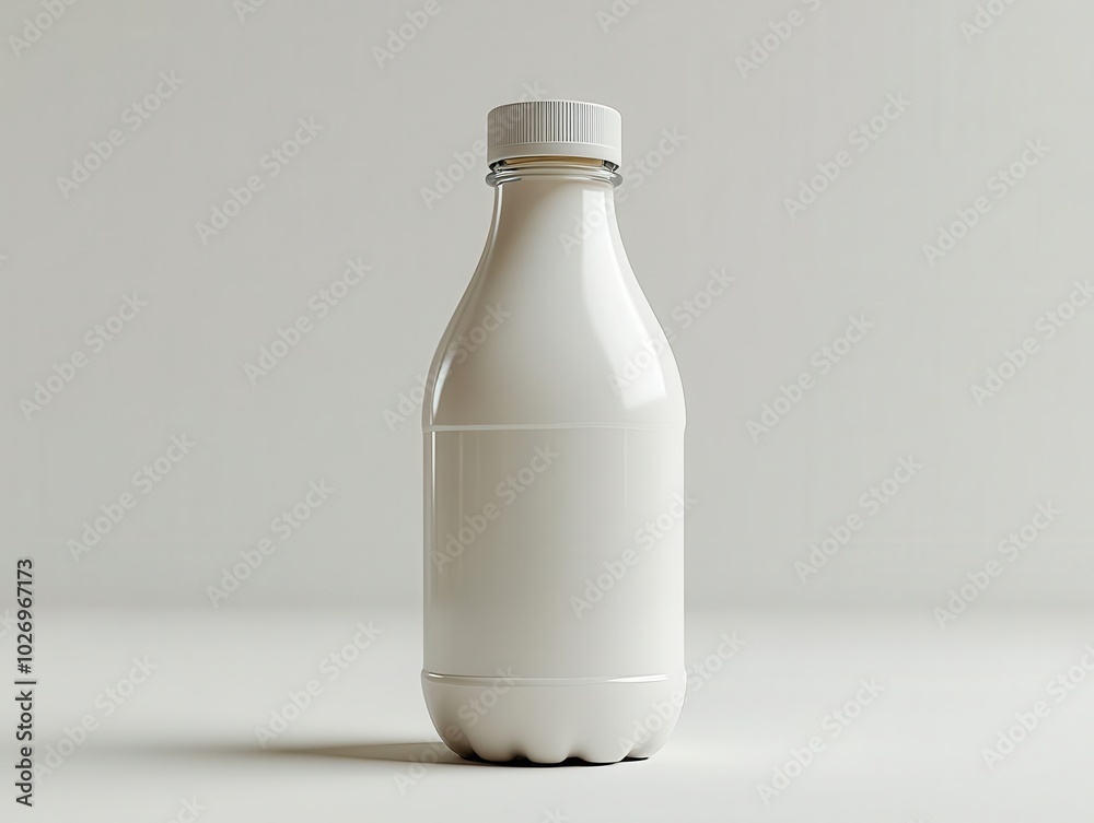 bottle of milk isolated against a clean white background, showcasing its smooth surface and purity, emphasizing its importance in nutrition and daily life bottle of milk isolated against a clean white background, showcasing its smooth surface and purity, emphasizing its importance in nutrition and daily life