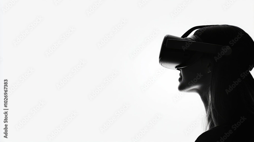 Person Using Virtual Reality Headset in Immersive Experience