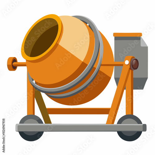 cement mixer vector illustration on a white background