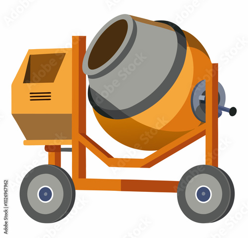cement mixer vector illustration on a white background
