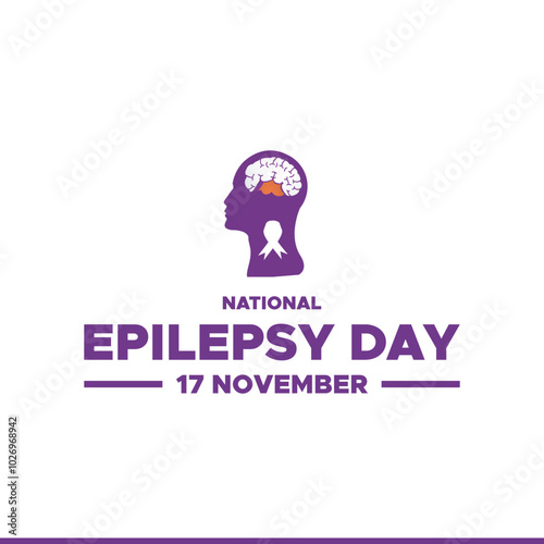  vector illustration about National Epilepsy Day, 17th November, awareness about epilepsy and the urgent need for improved treatment, better care