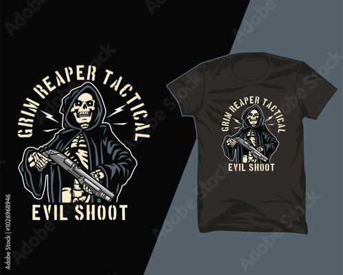 grim reaper tactical tshirt design