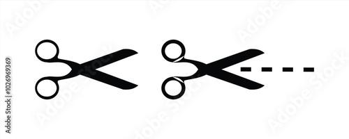 scissors for cutting paper, icon vektor ilustration