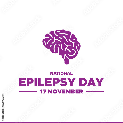  vector illustration about National Epilepsy Day, 17th November, awareness about epilepsy and the urgent need for improved treatment, better care