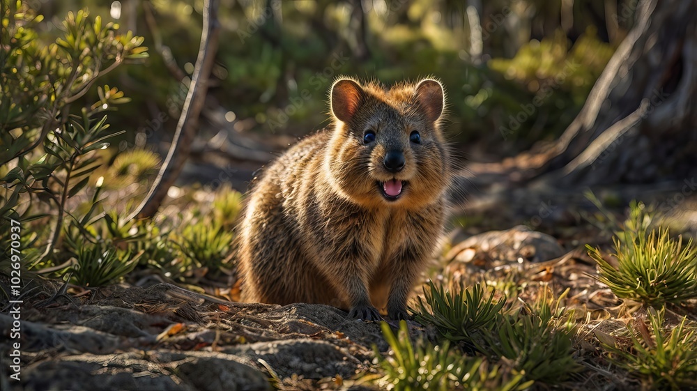 Quokka realistic wild photography ai gen Quokka realistic wild photography ai gen