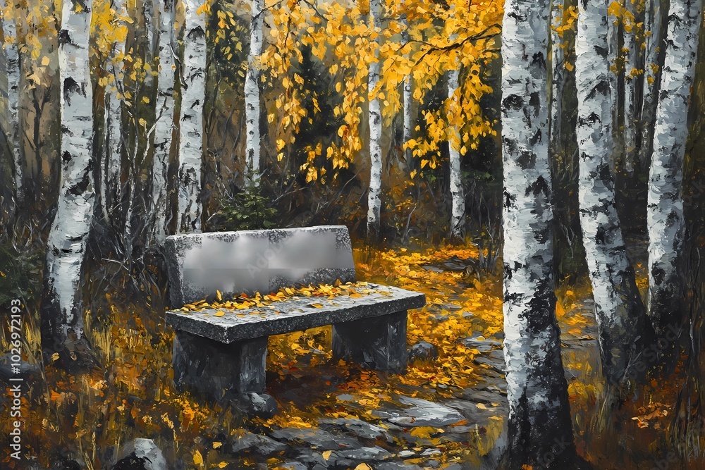 A rustic park bench covered in golden leaves, set in a tranquil autumn park, ideal for cozy and serene landscape visuals. A rustic park bench covered in golden leaves, set in a tranquil autumn park, ideal for cozy and serene landscape visuals.