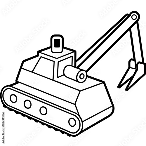 Trencher realistic on a white  background
