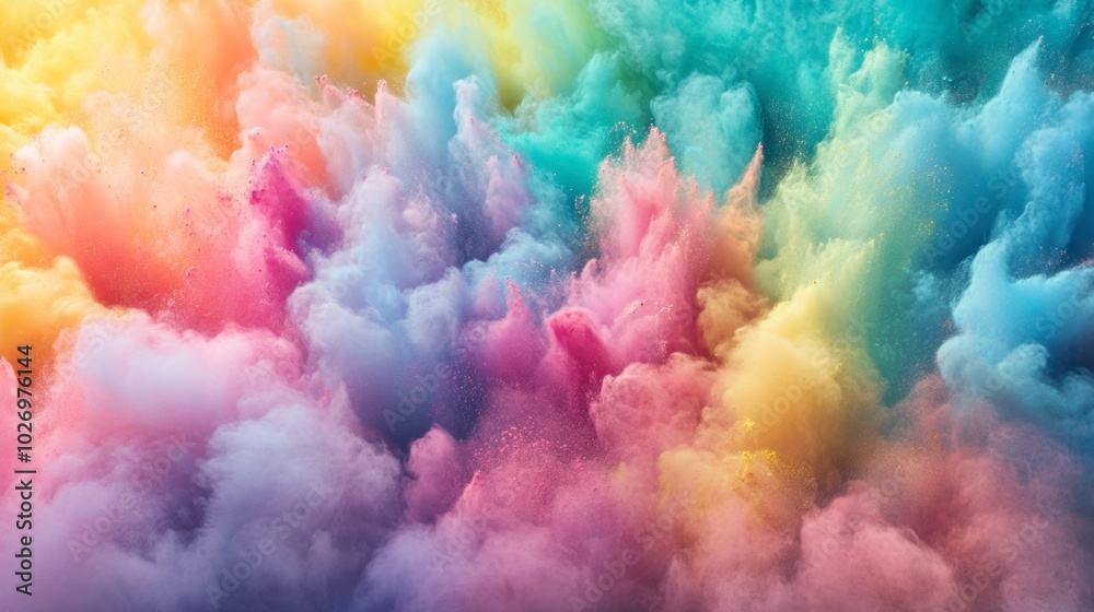 Colorful Abstract Smoke Cloud Background