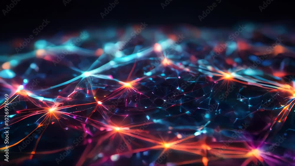 Exploring Intricate Connections in a Vibrant Digital Network at Night Exploring Intricate Connections in a Vibrant Digital Network at Night