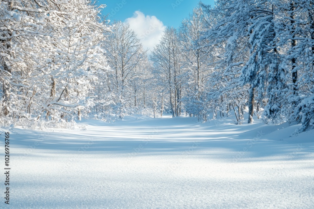 Winter season background in white snow landscape Winter season background in white snow landscape