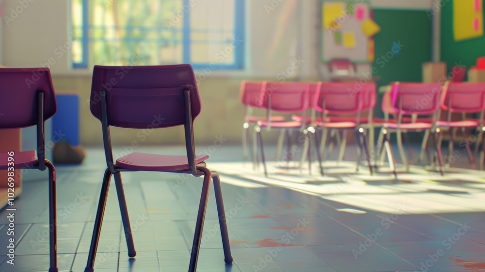 school room with chairs and table school room with chairs and table