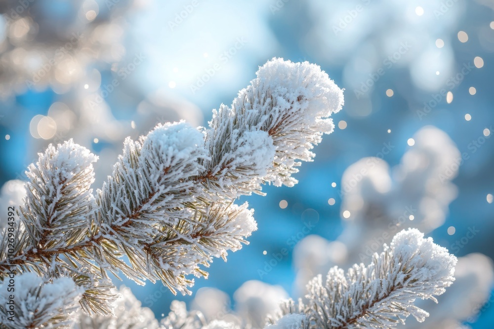 Winter season background in white snow landscape Winter season background in white snow landscape