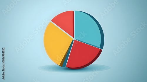 Four-Sectioned Pie Chart with a Blue, Red, Yellow, and Red Design Free Download Four-Sectioned Pie Chart with a Blue, Red, Yellow, and Red Design - GFXLoad