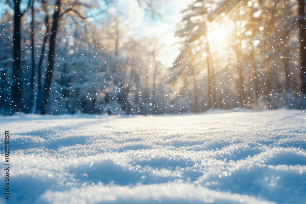 Winter season background in white snow landscape Winter season background in white snow landscape