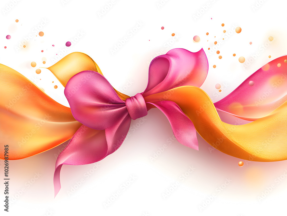 Vibrant Pastel Ribbon Bow Decoration for Elegant Gift Wrapping and Party Celebrations Vibrant Pastel Ribbon Bow Decoration for Elegant Gift Wrapping and Party Celebrations