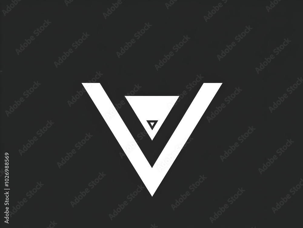 Modern Monochrome Triangle Logo Design Abstract Vector Shapes for Branding and Identity Modern Monochrome Triangle Logo Design Abstract Vector Shapes for Branding and Identity