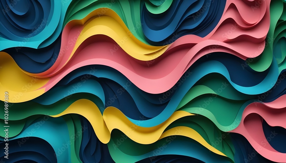 3D Abstract Background,With Different Colours of Abstraction 3D Abstract Background,With Different Colours of Abstraction