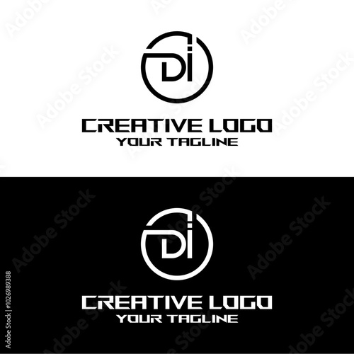 creative letter logo di desain vektors photo