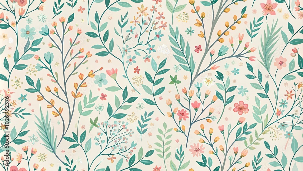 Pastel Floral Abstract Pattern for Creative Designs and Decor Pastel Floral Abstract Pattern for Creative Designs and Decor