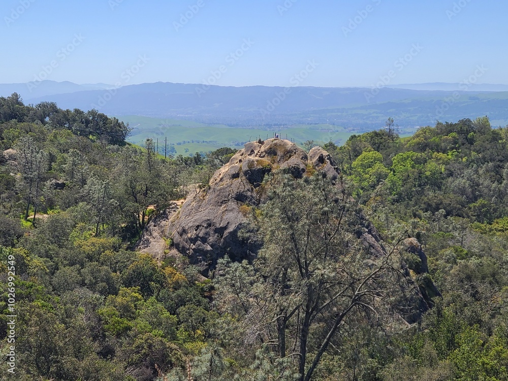 Sentinel Rock formation at Mt Diablo State Park, California