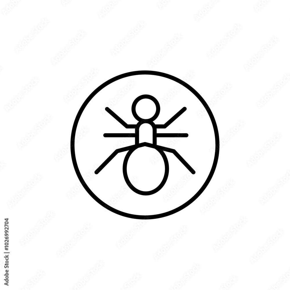 Ant icon Thin vector set Ant icon Thin vector set