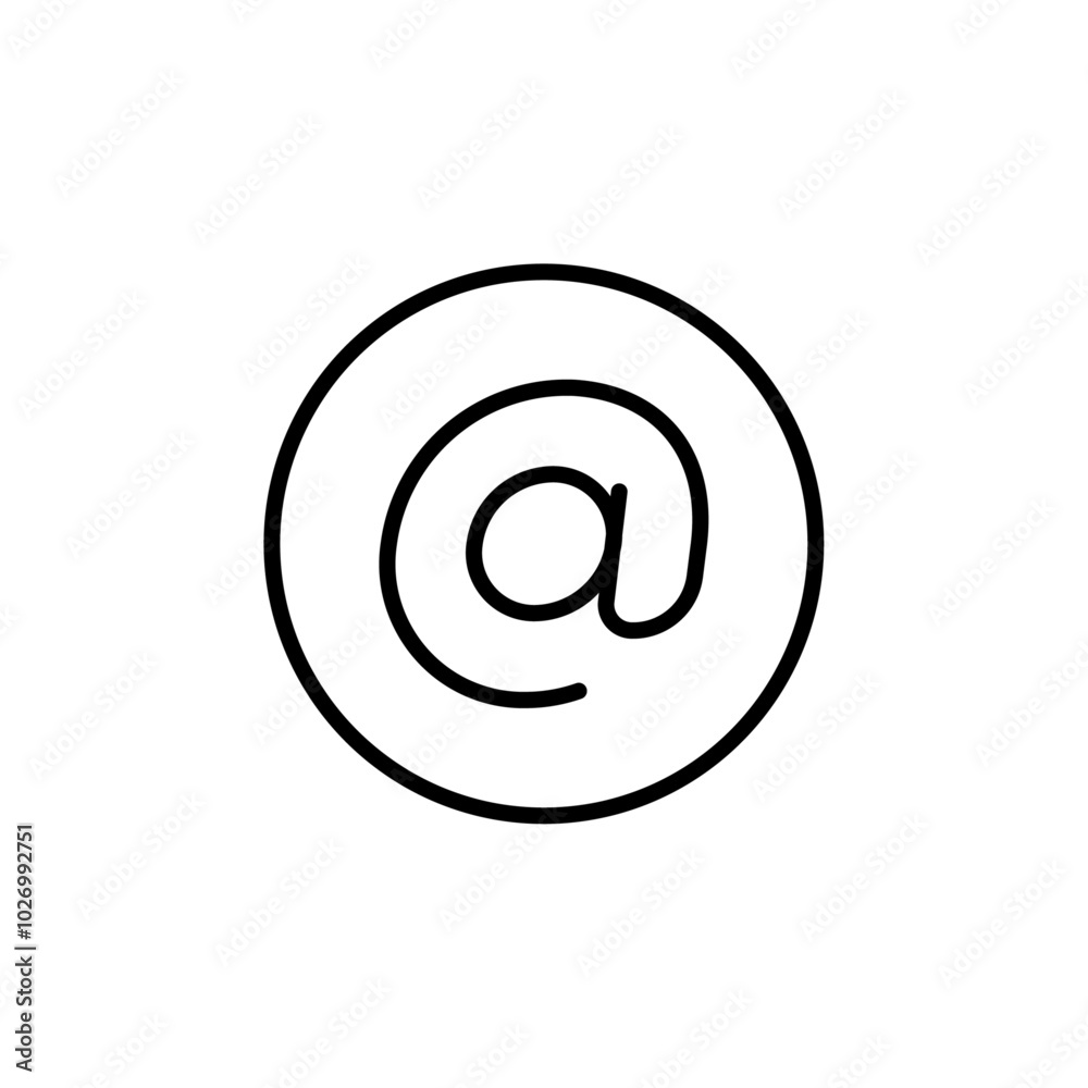 At icon Thin vector set