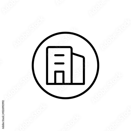 Building icon Thin vector set