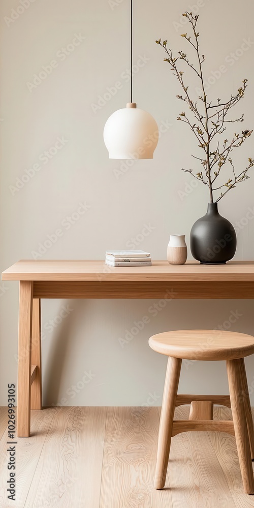Minimalist Japandi office with clean lines, wooden desk, and minimal decor for a calming workspace wooden desk, clean lines, minimalist office Minimalist Japandi office with clean lines, wooden desk, and minimal decor for a calming workspace wooden desk, clean lines, minimalist office