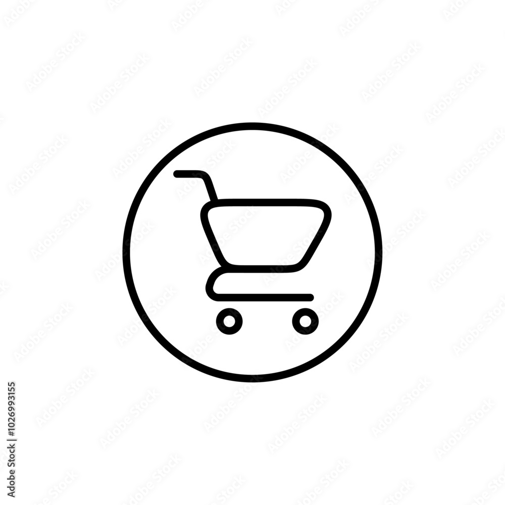 Cart icon Thin vector set Cart icon Thin vector set