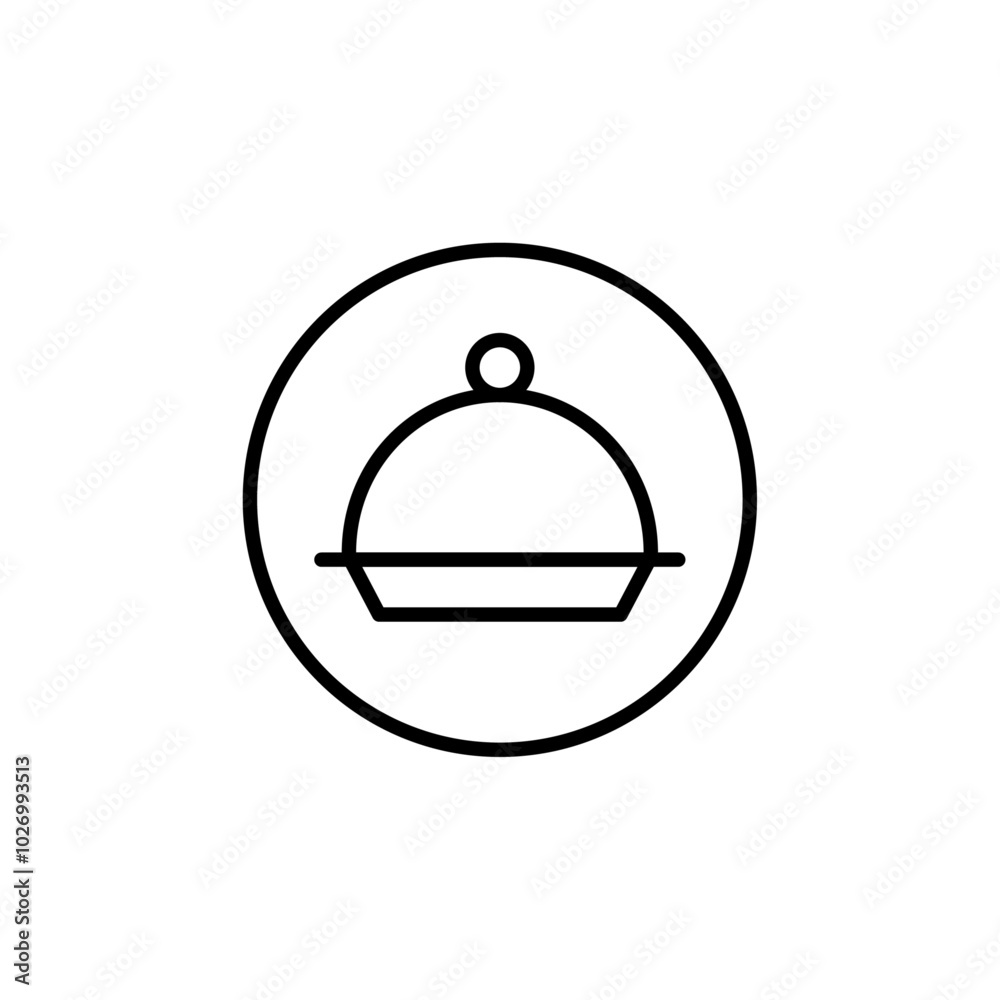 Dish icon Thin vector set Dish icon Thin vector set