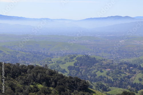 View of Livermore Valley from Mt Diablo, California