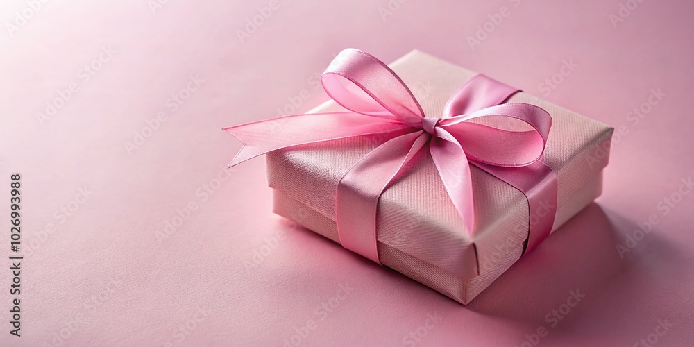 Pink Gift Box on Pink Background - Perfect for Celebrations and Gifting Needs Pink Gift Box on Pink Background - Perfect for Celebrations and Gifting Needs