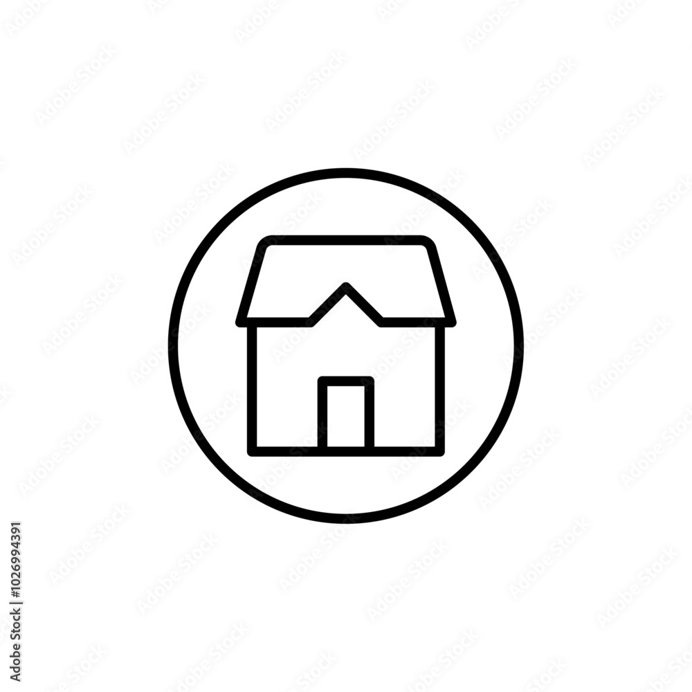House icon Thin vector set House icon Thin vector set