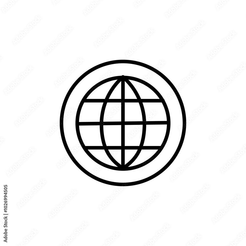 Internet icon Thin vector set Internet icon Thin vector set