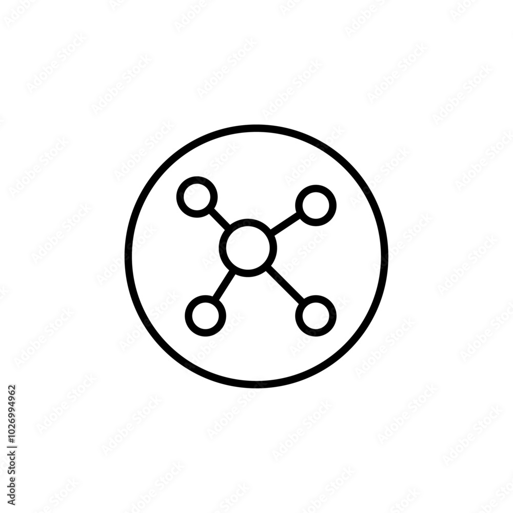 Molecule icon Thin vector set Molecule icon Thin vector set