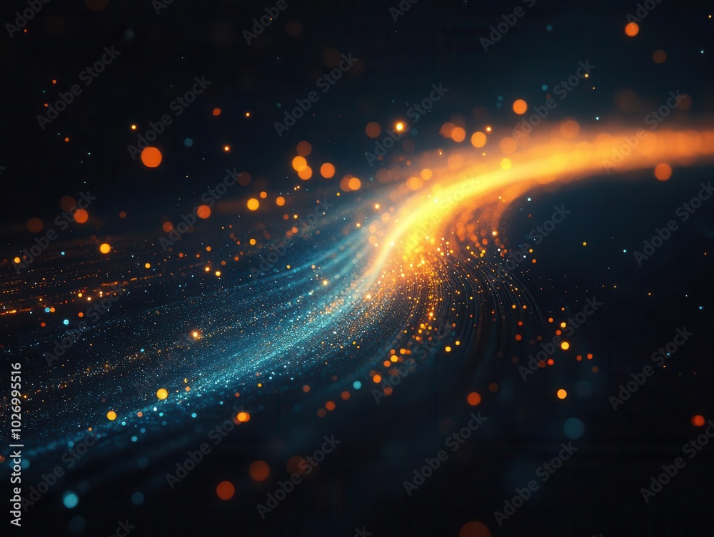 futuristic abstract background with high-speed blue and yellow lines, blended with glowing bokeh effects, creating a sense of motion and energy in a captivating digital landscape futuristic abstract background with high-speed blue and yellow lines, blended with glowing bokeh effects, creating a sense of motion and energy in a captivating digital landscape