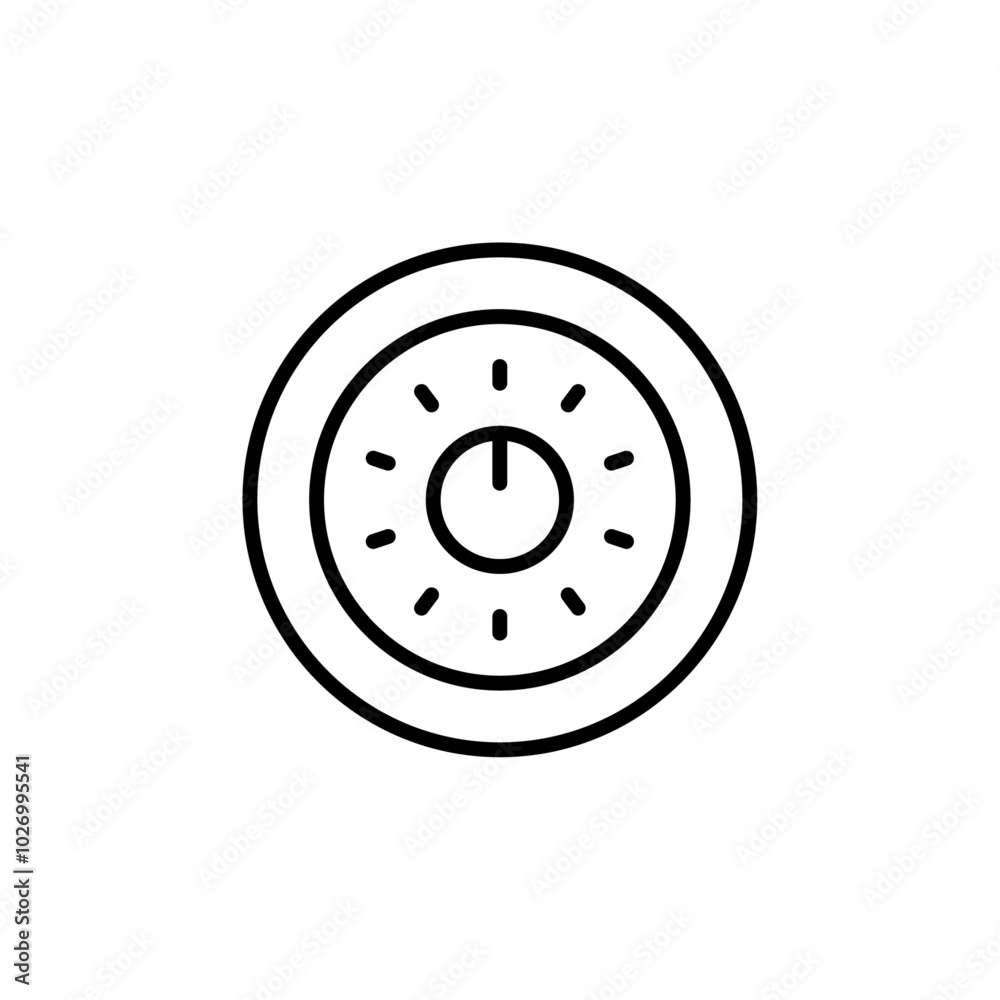 Power button icon Thin vector set Power button icon Thin vector set
