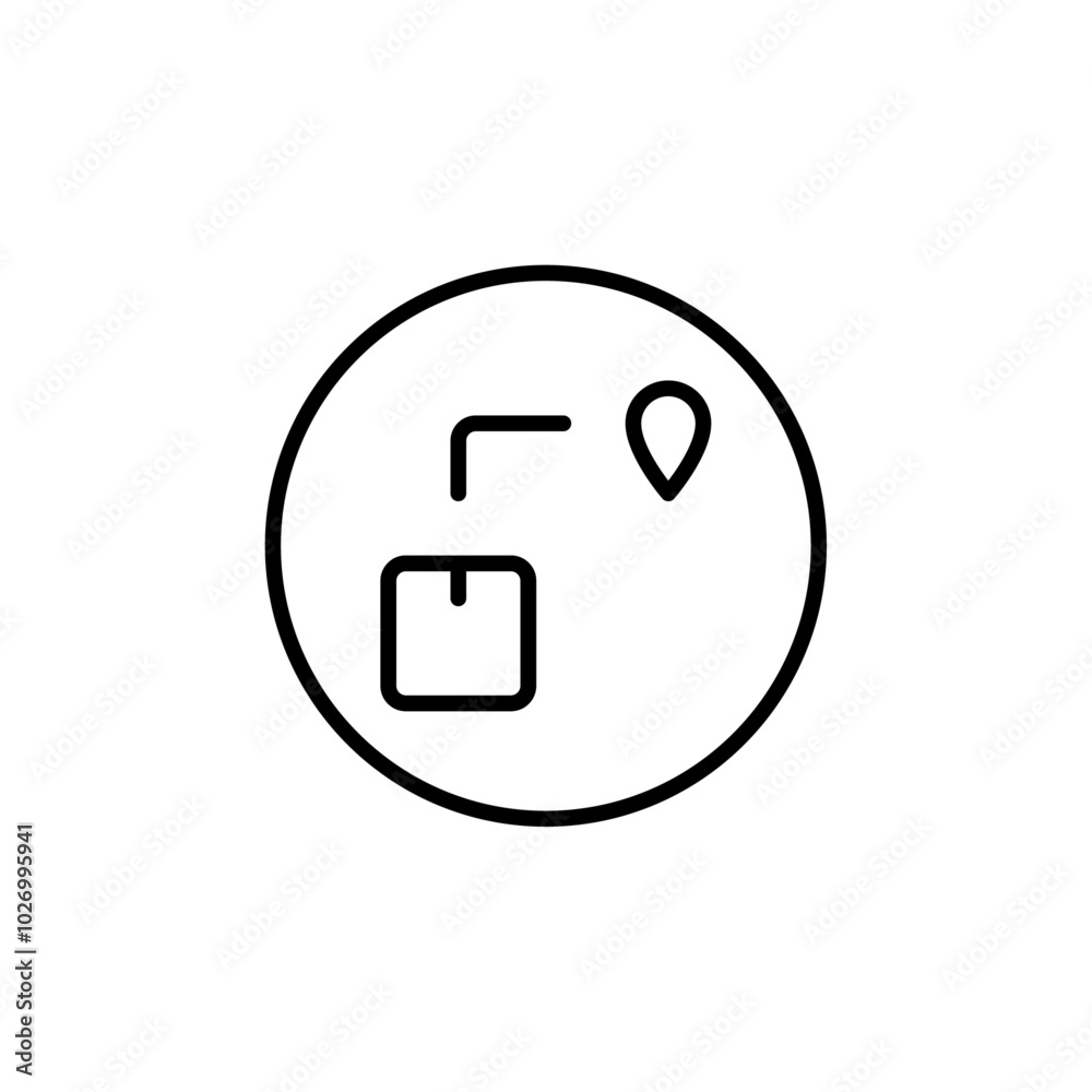 Shipping icon Thin vector set Shipping icon Thin vector set
