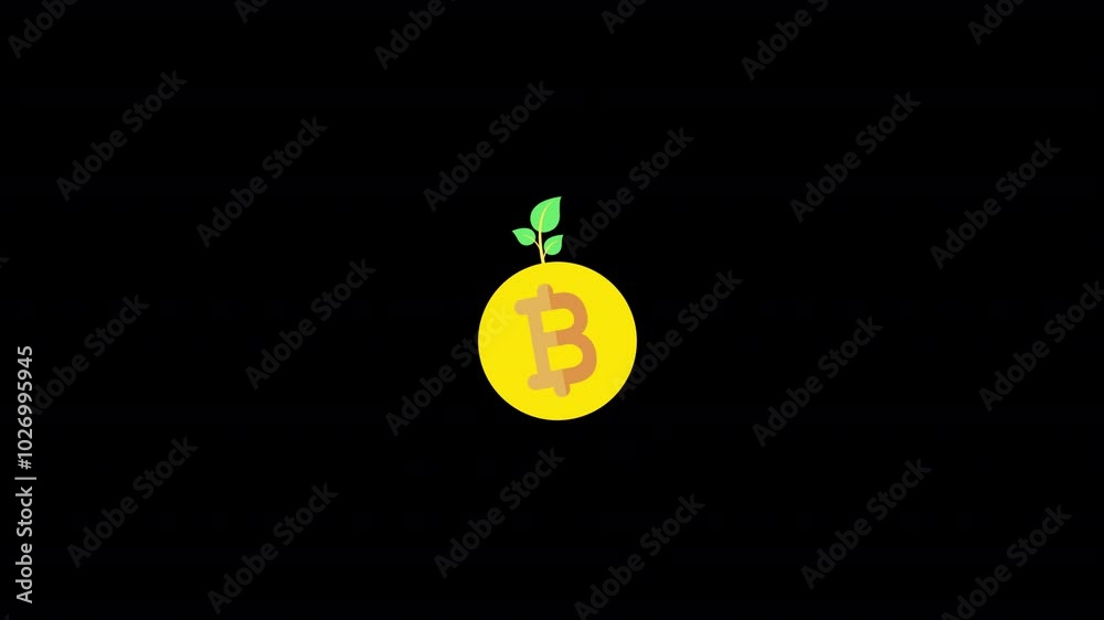 Bitcoin Staking Crypto Flat Animated Icon Bitcoin Staking Crypto Flat Animated Icon