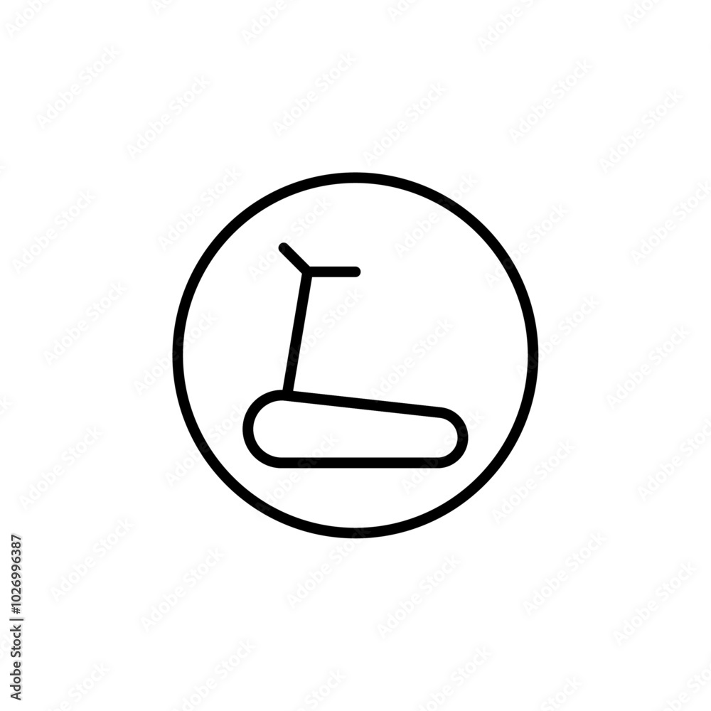 Treadmill icon Thin vector set Treadmill icon Thin vector set