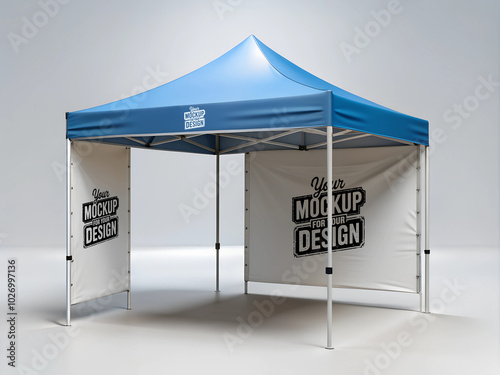Blank Display Tent Mockup for Outdoor Branding Showcase