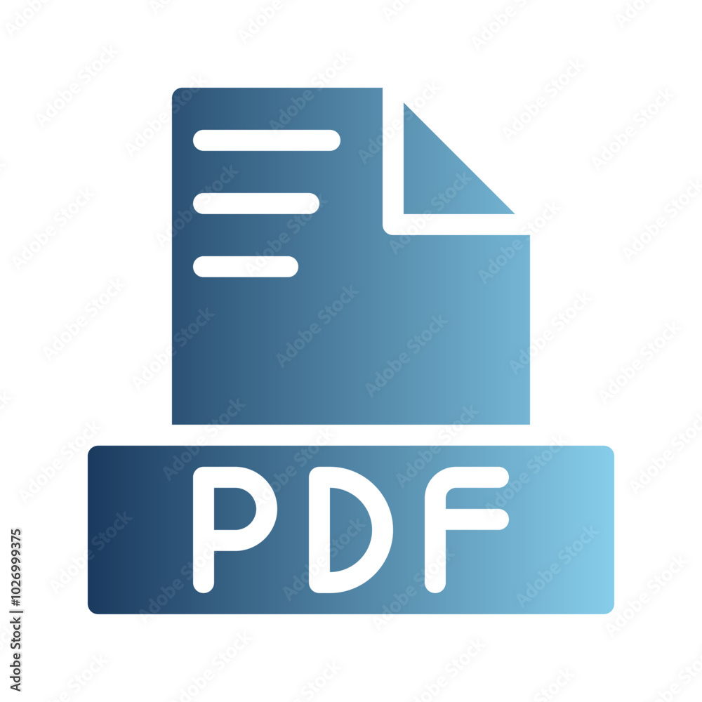 Pdf document file text icons, with dynamic color fill gradient display. Can be used for websites, UI and mobile apps.