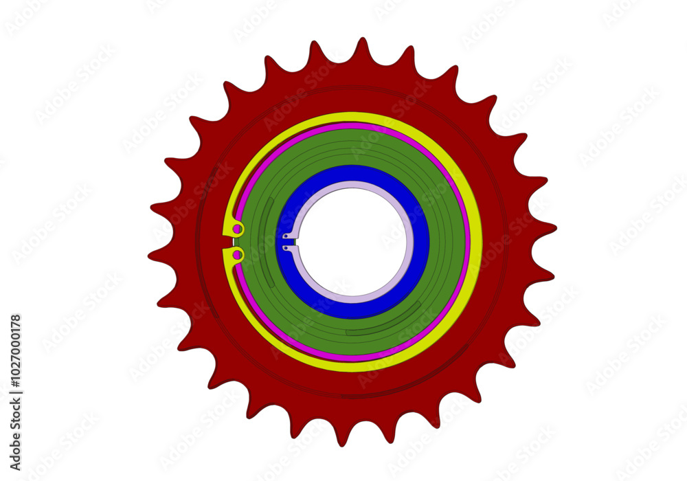 Gear on a white background. Mechanical engineering. Gear on a white background. Mechanical engineering.