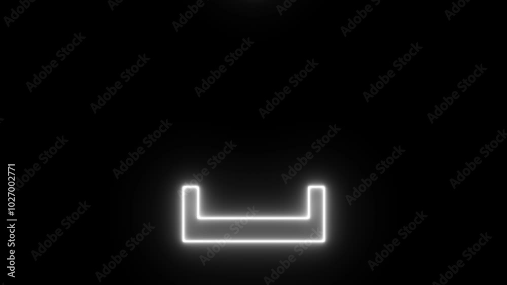 download button icon, arrow symbol. Neon download sign on black background. download button icon, arrow symbol. Neon download sign on black background.