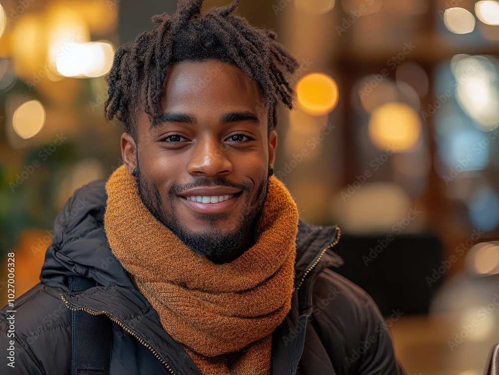 joyful black man checking in at a hotel reception desk, warmly greeted amidst a contemporary and inviting lobby, showcasing hospitality and travel experiences