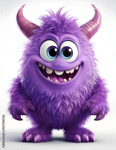 Meet Boo! This adorable purple monster is incredibly fluffy, with big, bright eyes and a charming smile. He's ready to make you smile too!