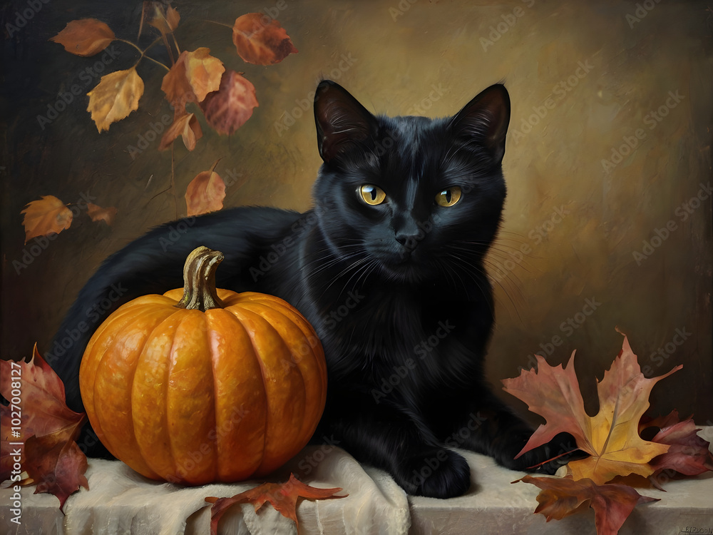 cat and pumpkin cat and pumpkin